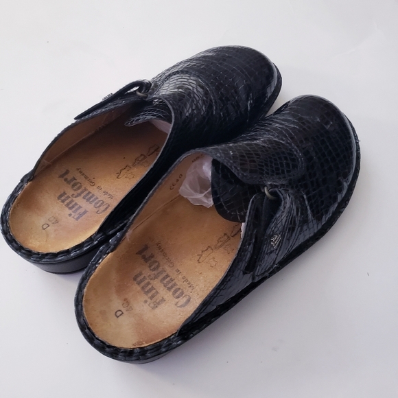 Finn Comfort Womens EU 30 US 9 Mule Black Patent Leather Slide Clog Slip On Shoe - Picture 6 of 8